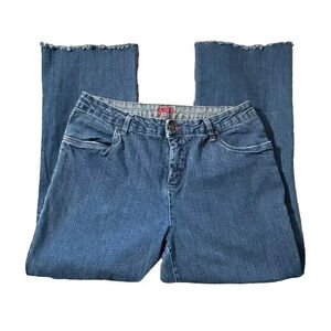 SMITHS Dungarees Denim Jeans Size 14 with raw hem